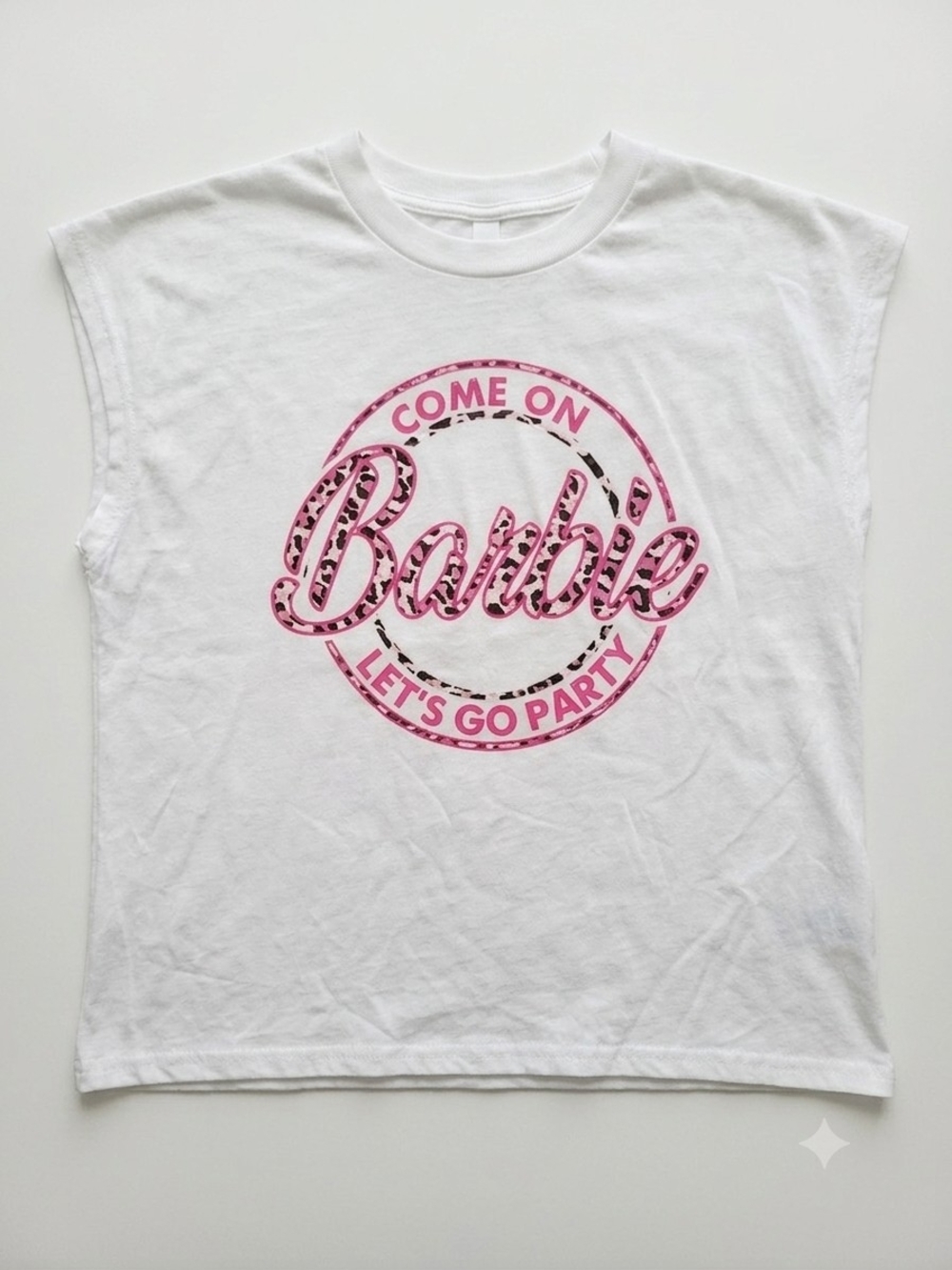 Barbie 'Come On Let's Go Party' White Graphic Tee